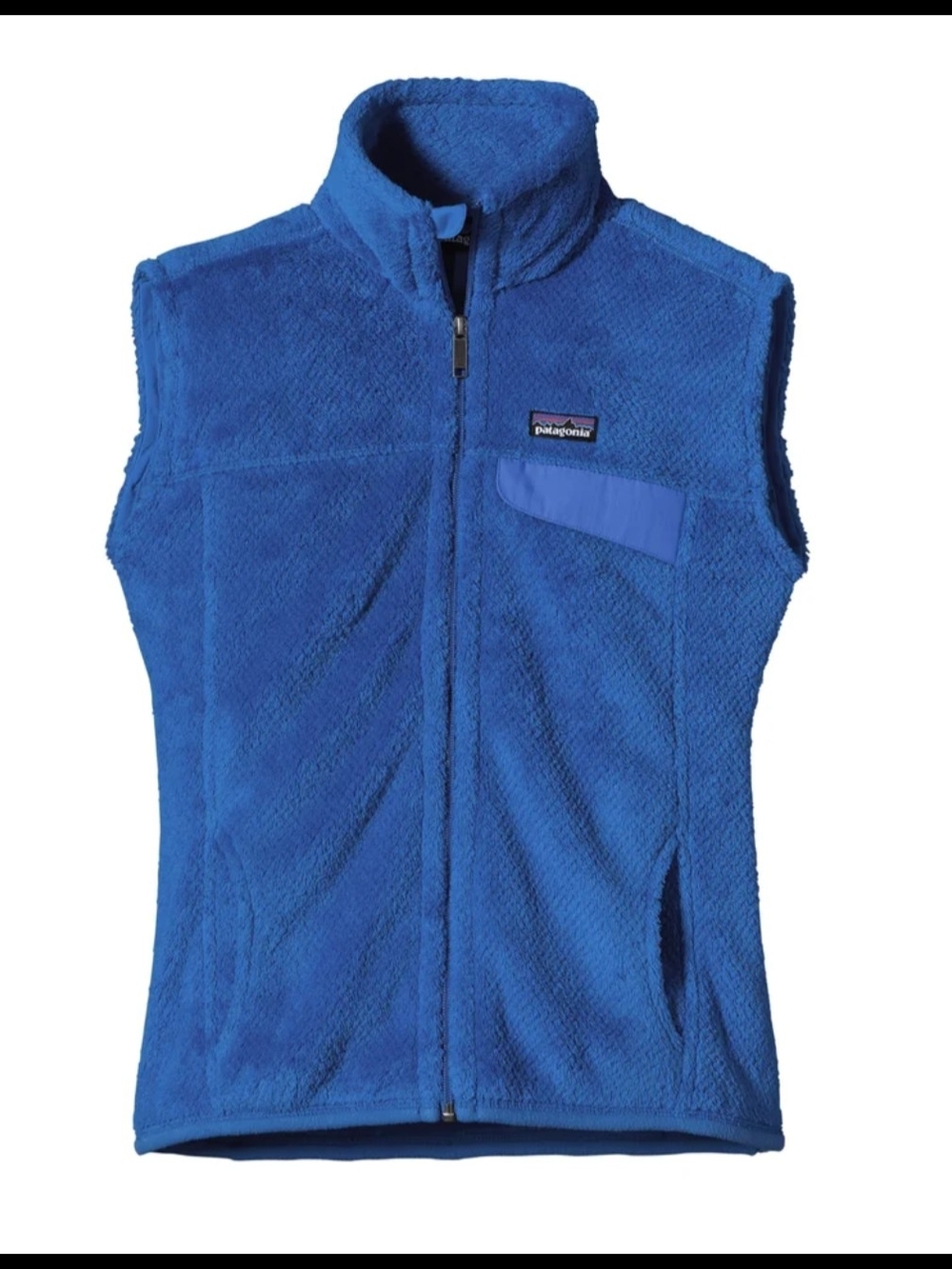 Patagonia Women Re-Tool Vest Royal Blue Fleece Chest Pocket, size S granola